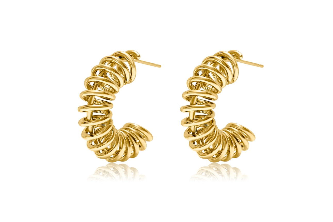 *Pre-Order* Coiled Hoops-Gold