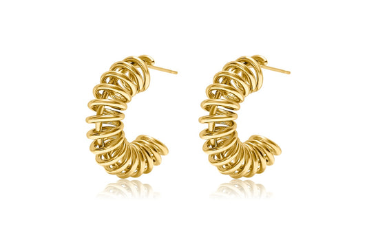 *Pre-Order* Coiled Hoops-Gold