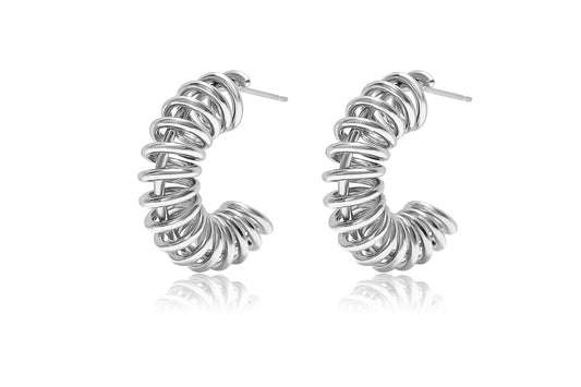 *Pre-Order* Coiled Hoops-Silver