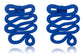 Script Earrings- Blue